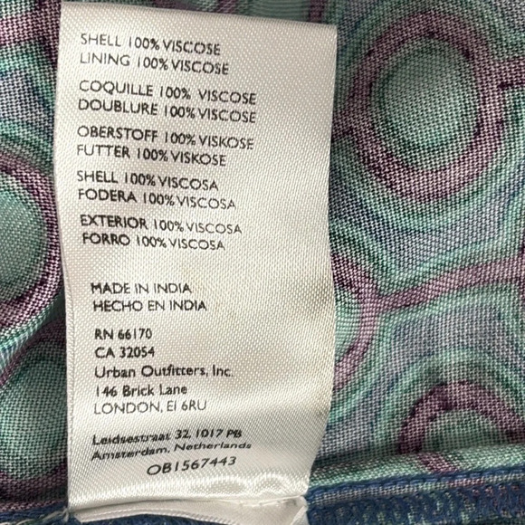 Urban Outfitters Graziana Mini Dress in Blue Motif - NEW - Size Large - Picture 10 of 10